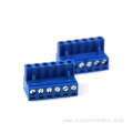 Plug in female socket blue terminal block